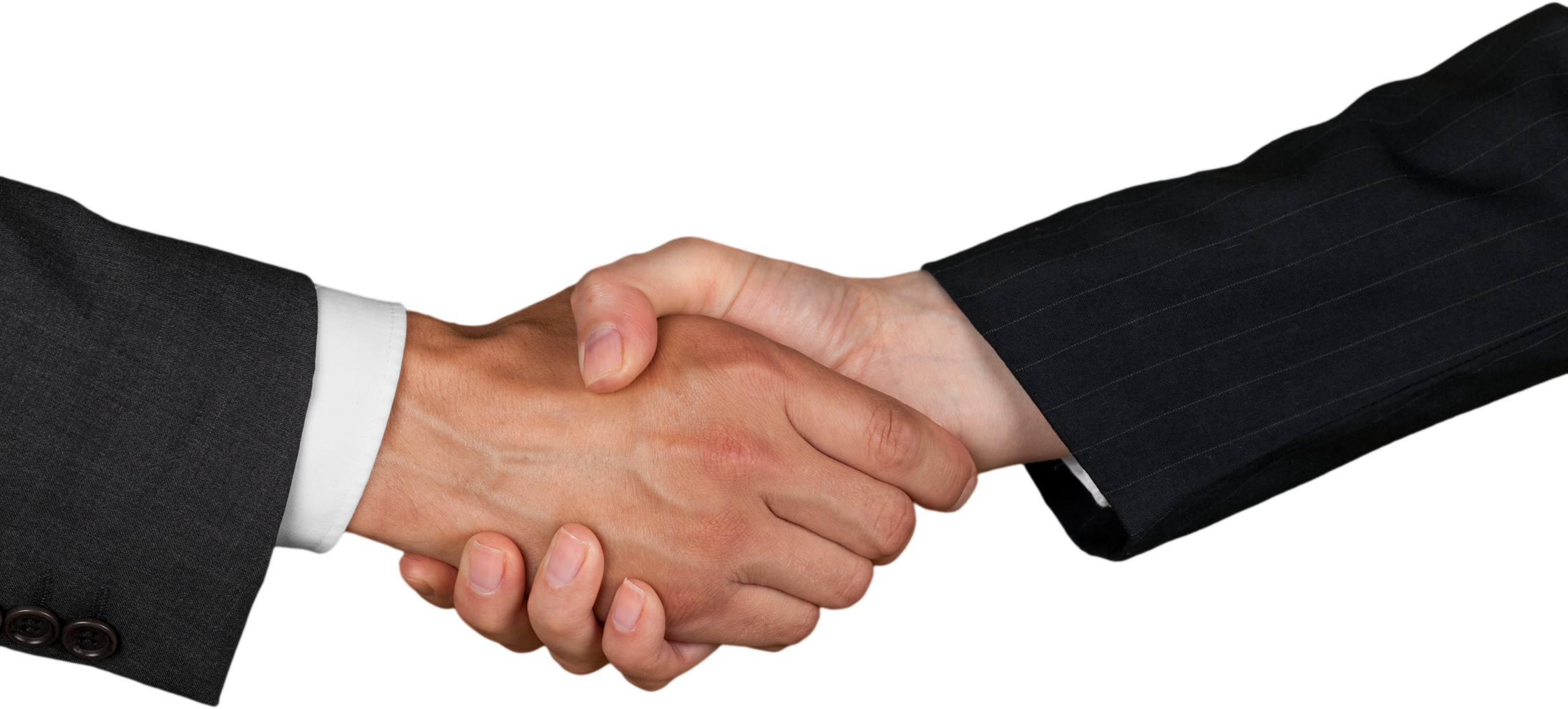 Closeup of Two Business People Shaking Hands